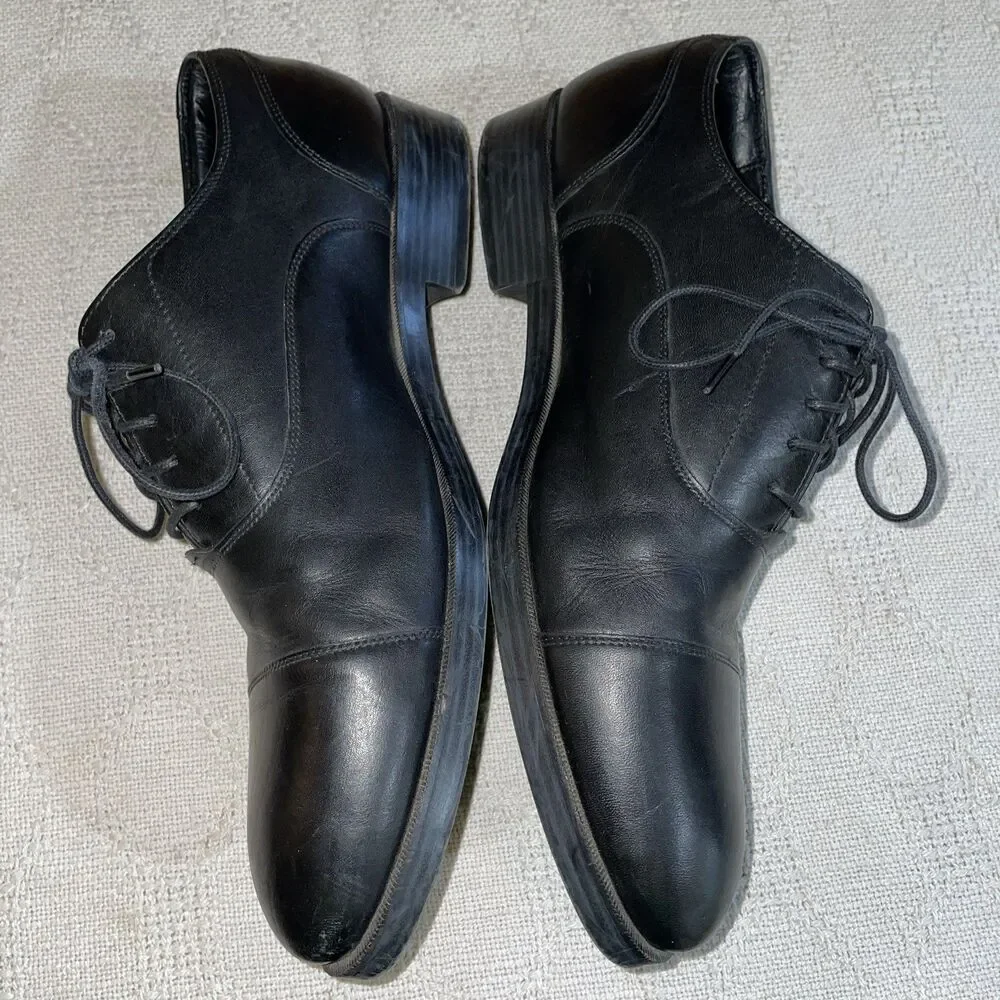 Cole Haan Men’s Dress Shoes Size 9.5 M Black Leather Captoe Business Formal